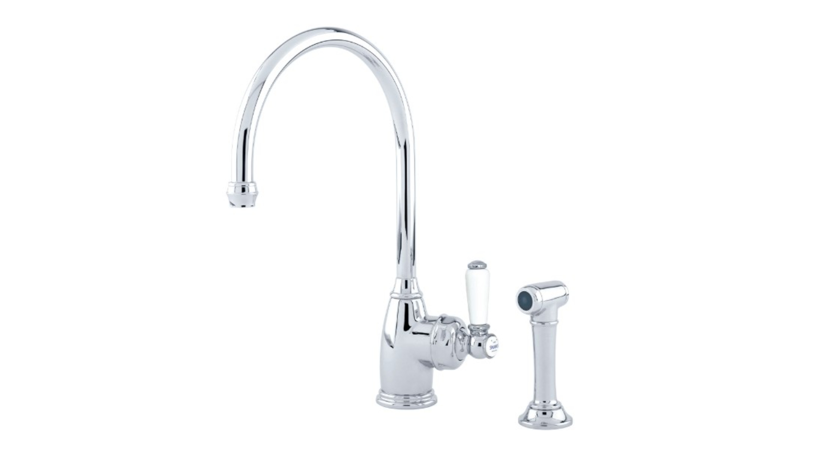 Shaws by Perrin & Rowe Yarrow Kitchen Mixer with Spray Rinse - Chrome