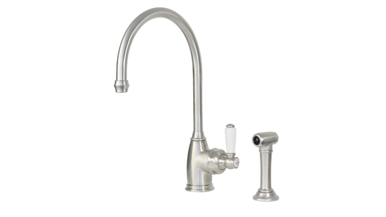 Shaws by Perrin & Rowe Yarrow Kitchen Mixer with Spray Rinse - Pewter