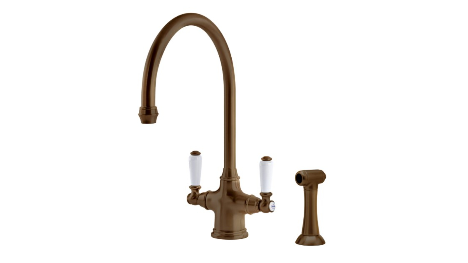 Shaws by Perrin & Rowe Ribble Kitchen Mixer with Spray Rinse - English Bronze