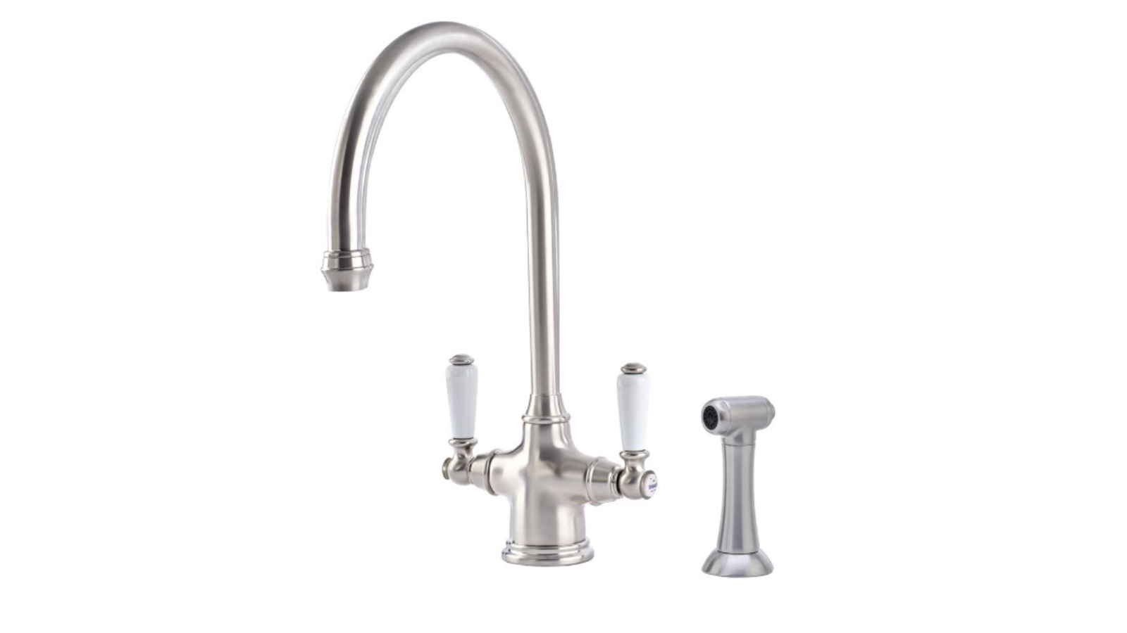 Shaws by Perrin & Rowe Ribble Kitchen Mixer with Spray Rinse - Pewter