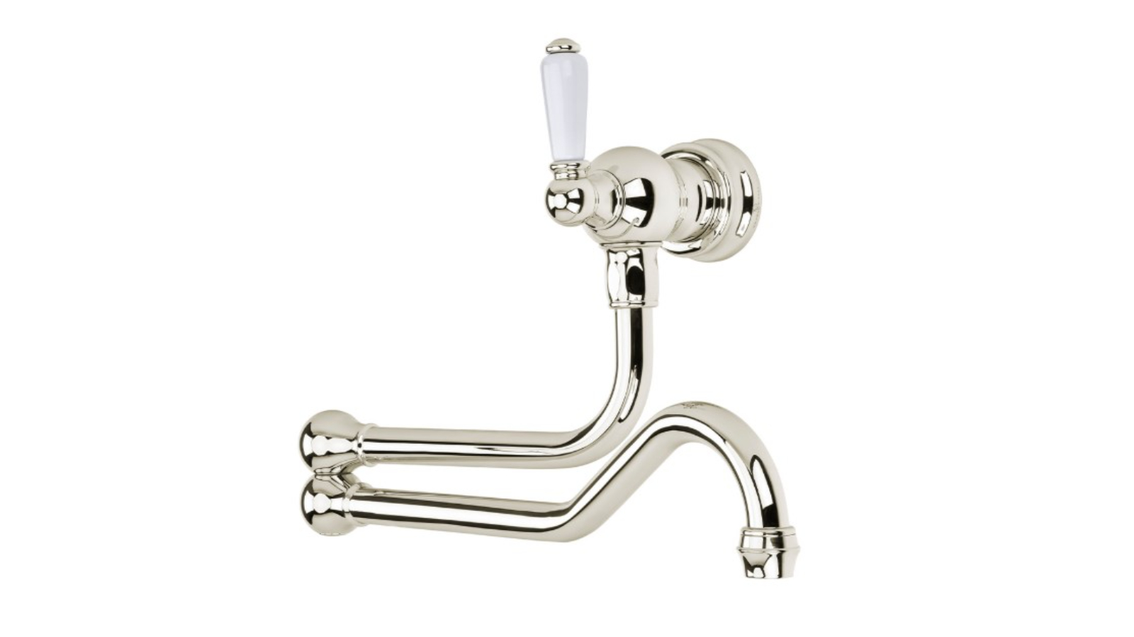 Shaws by Perrin & Rowe Wall Mounted Pot Filler - Nickel