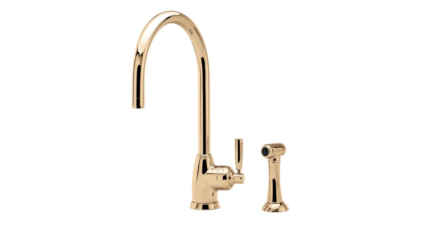 Shaws by Perrin & Rowe Roeburn Kitchen Mixer with Spray - Polished Brass 