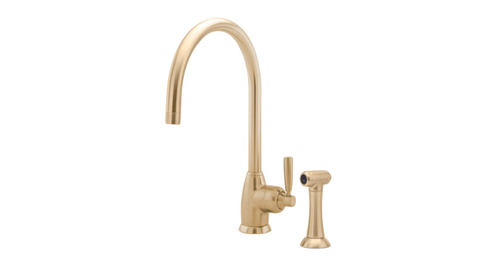 Shaws by Perrin & Rowe Roeburn Kitchen Mixer with Spray - Satin Brass 