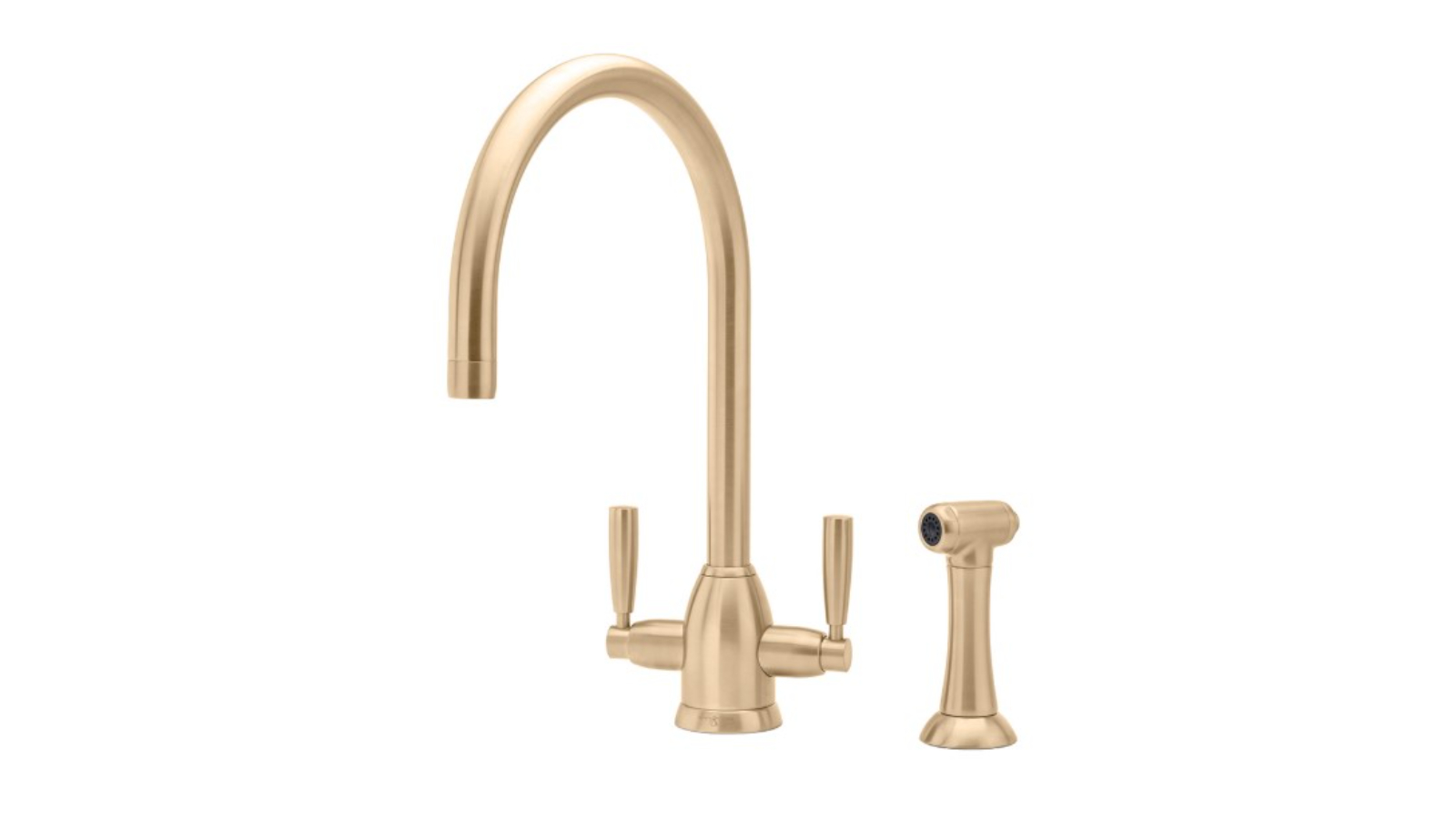 Shaws by Perrin & Rowe Silverdale Kitchen Mixer with Spray - Satin Brass 