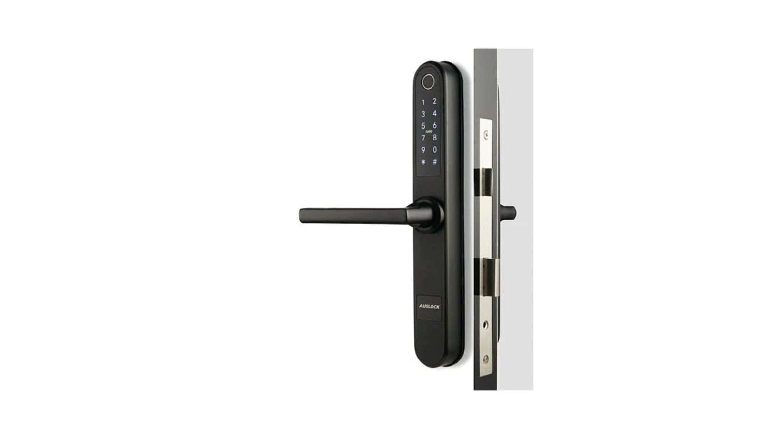 Auslock Slim Series Stainless Smart Lock Black Harvey Norman