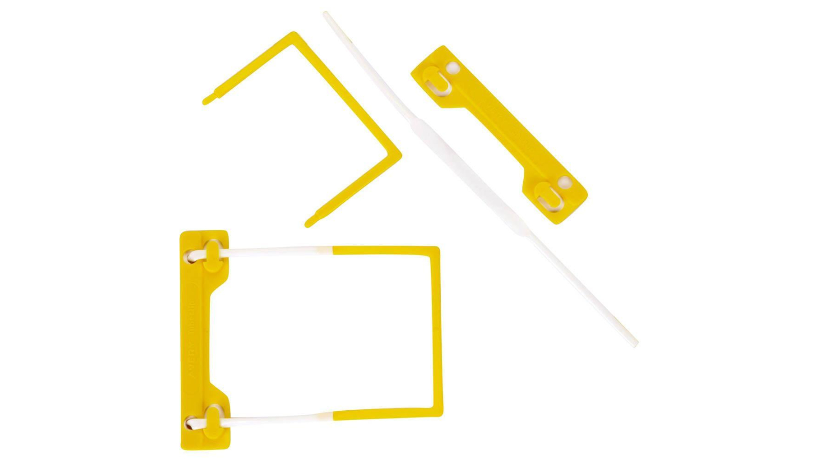 Avery 44021 Pack of 500 Unitube Fastener 3 Piece Set - White