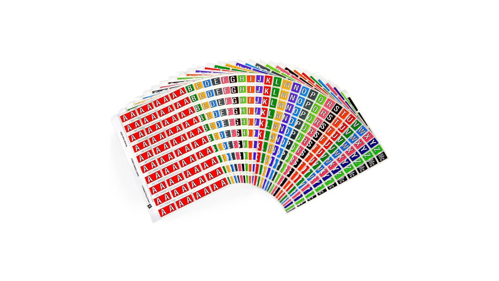 Avery 44538 Pack of 1080 2.5 x 4.2cm Side Tab Alpha Label Kit - Assorted