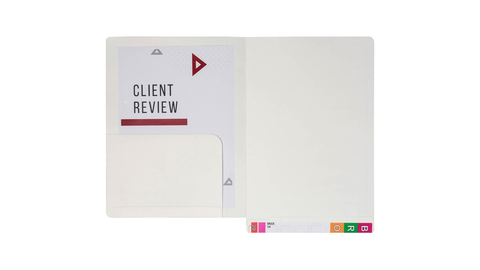 Avery 46713 Pack of 20 35.5 x 23.5cm Lateral Notes File Left Pocket - White