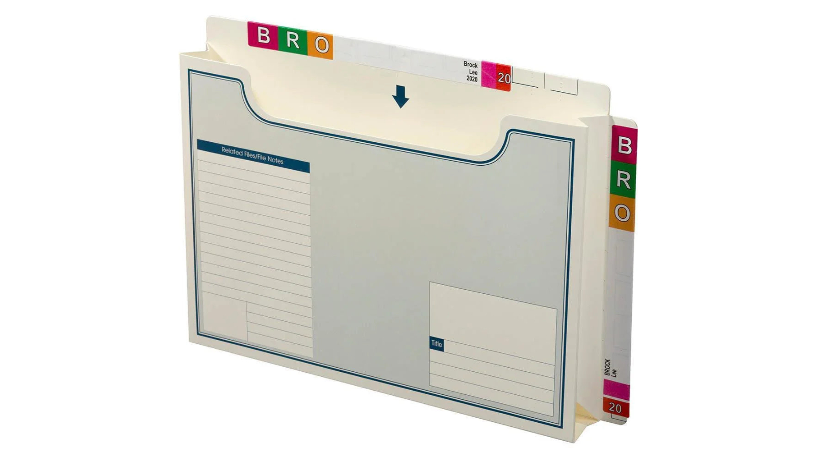 Avery 46716 Pack of 20 Lateral Notes Wallet File Twin Tab - White
