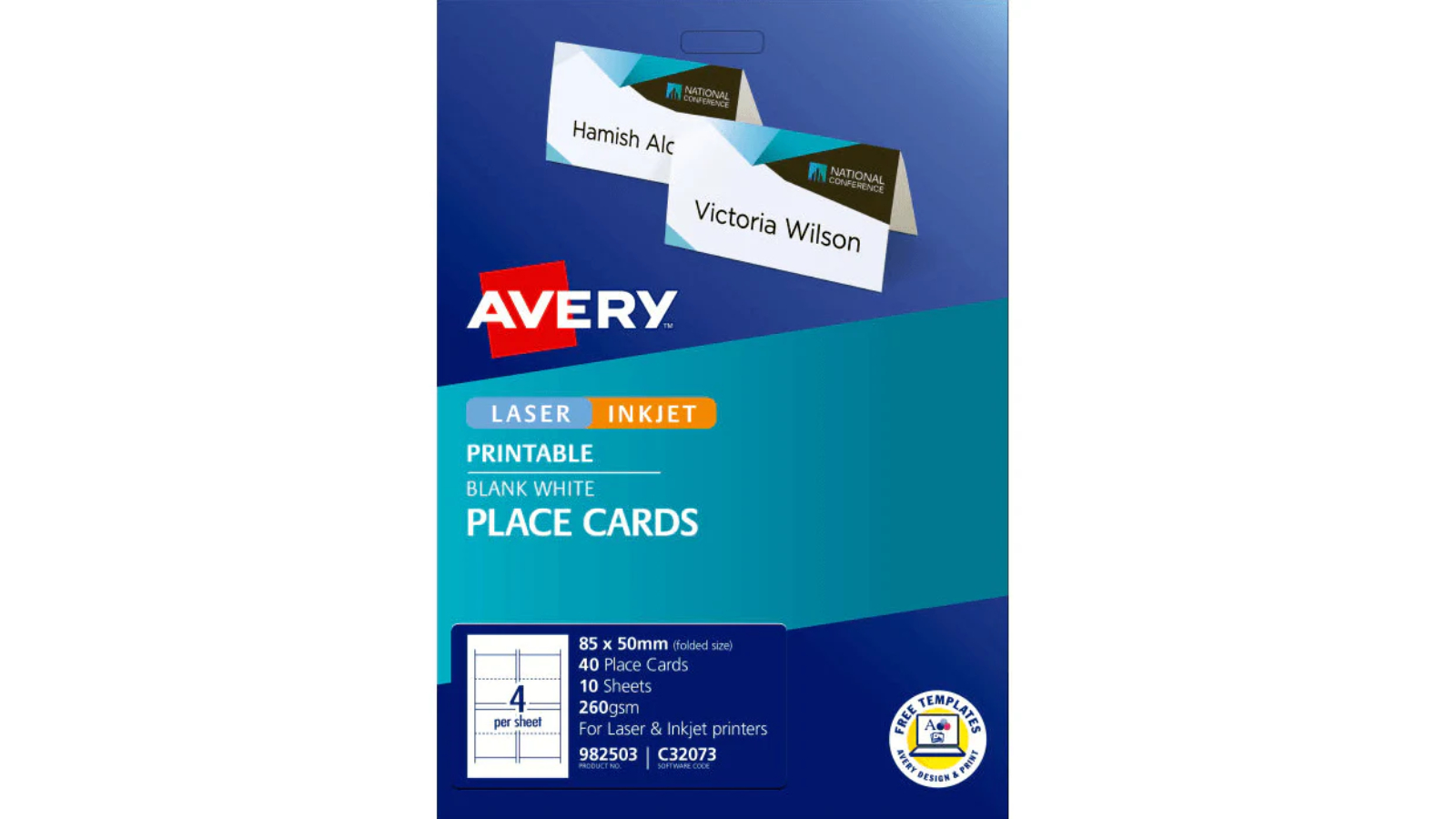 AVERY Foldable Labels C32073 50mm Pack of 10