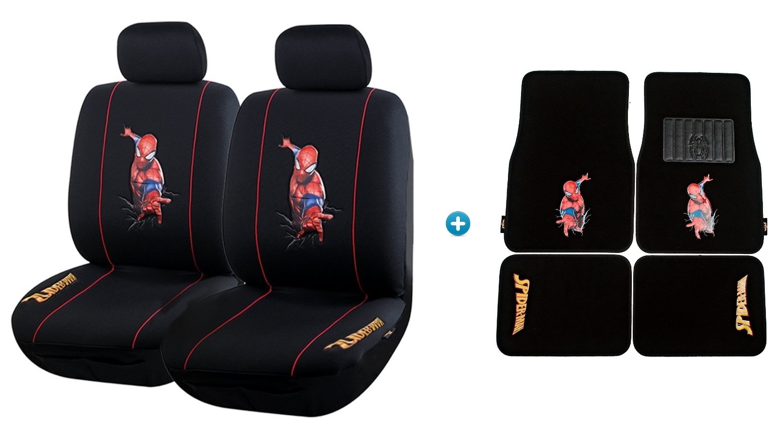 Avengers Spiderman Pack - Seat Covers and Car Mats