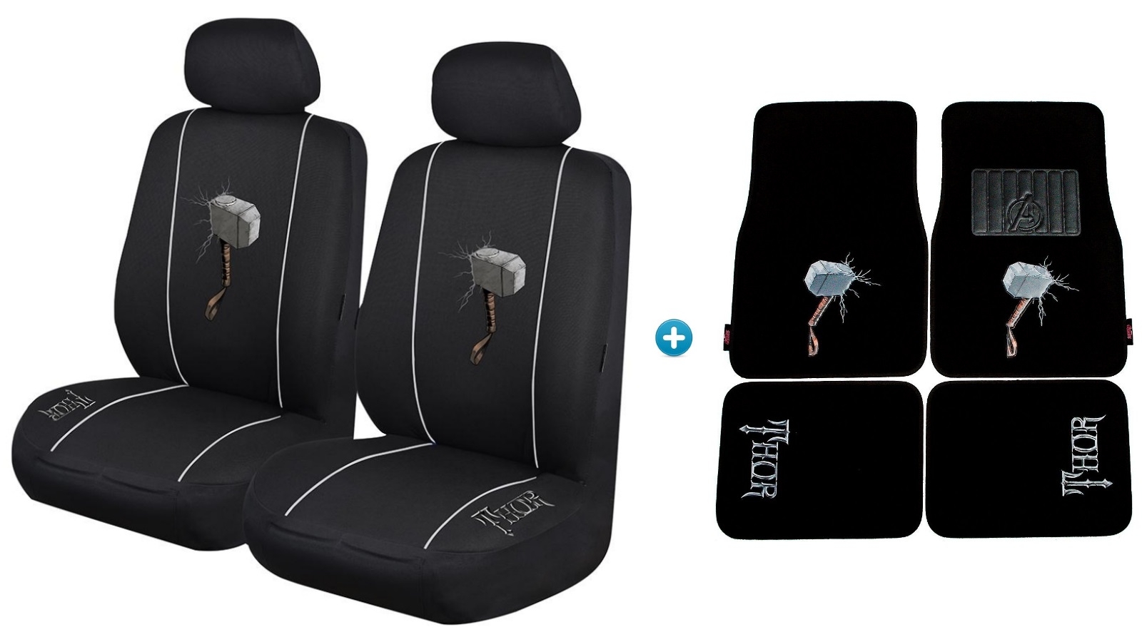 Avengers Thor Pack - Seat Covers and Car Mats