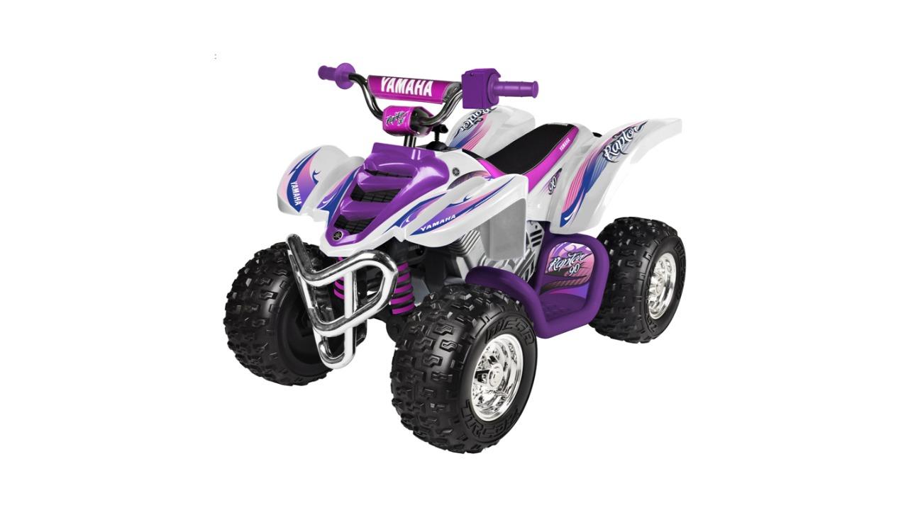 Yamaha 12V Kids Electric Raptor ATV Ride-on Outdoor Toy - Purple