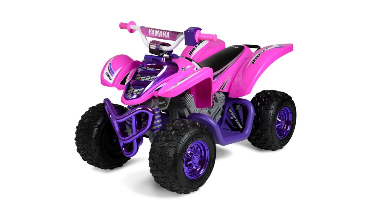 Yamaha 3year+ Outdoor 12V Electric Raptor ATV Girl Ride-On Toy - Pink