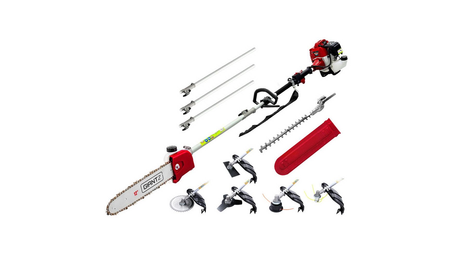 Giantz 62cc Pole Chainsaw Hedge Trimmer