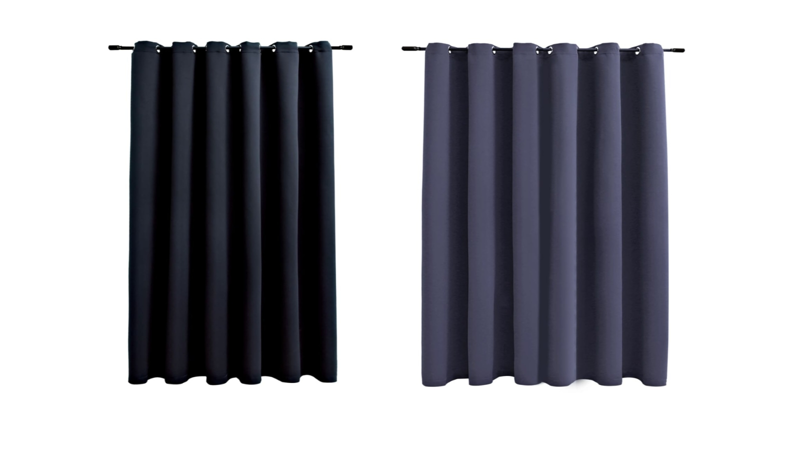 vidaXL Blackout Curtain with Metal Ring