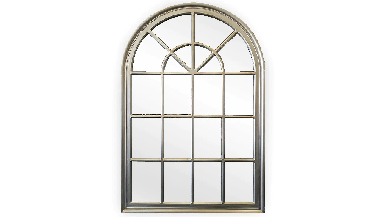 Silsan Decor Window Arch Hampton Style Champagne Frame Mirror - 100 x ...
