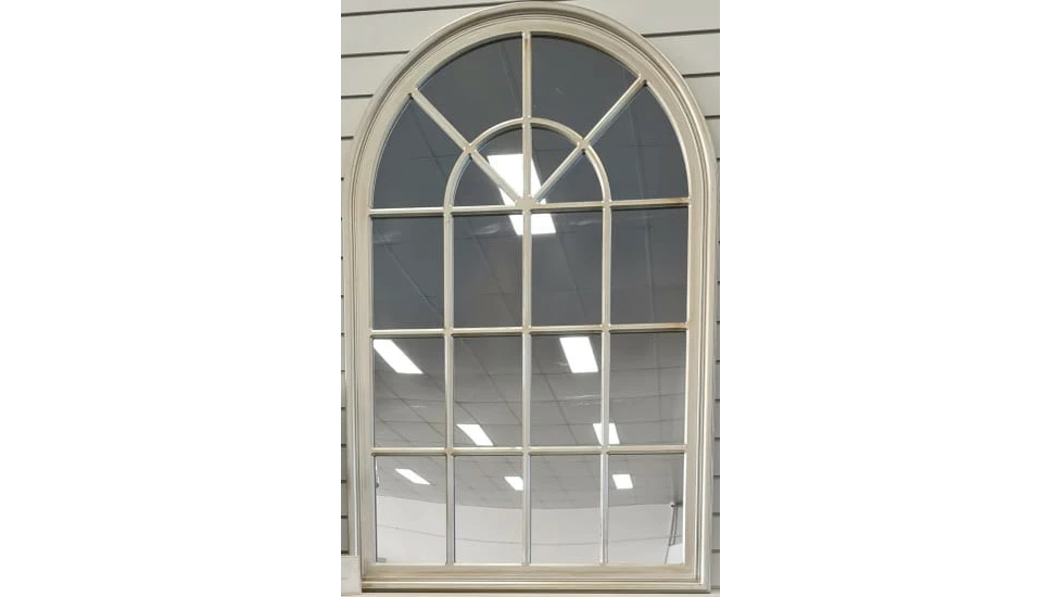 Silsan Decor Window Arch Hampton Style Champagne Frame Mirror - 100 x ...