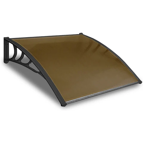 Glasshaus Co 1.2 x 1m UV Sun Shield Shade Waterproof Rain Cover for Window Door - Brown Panel