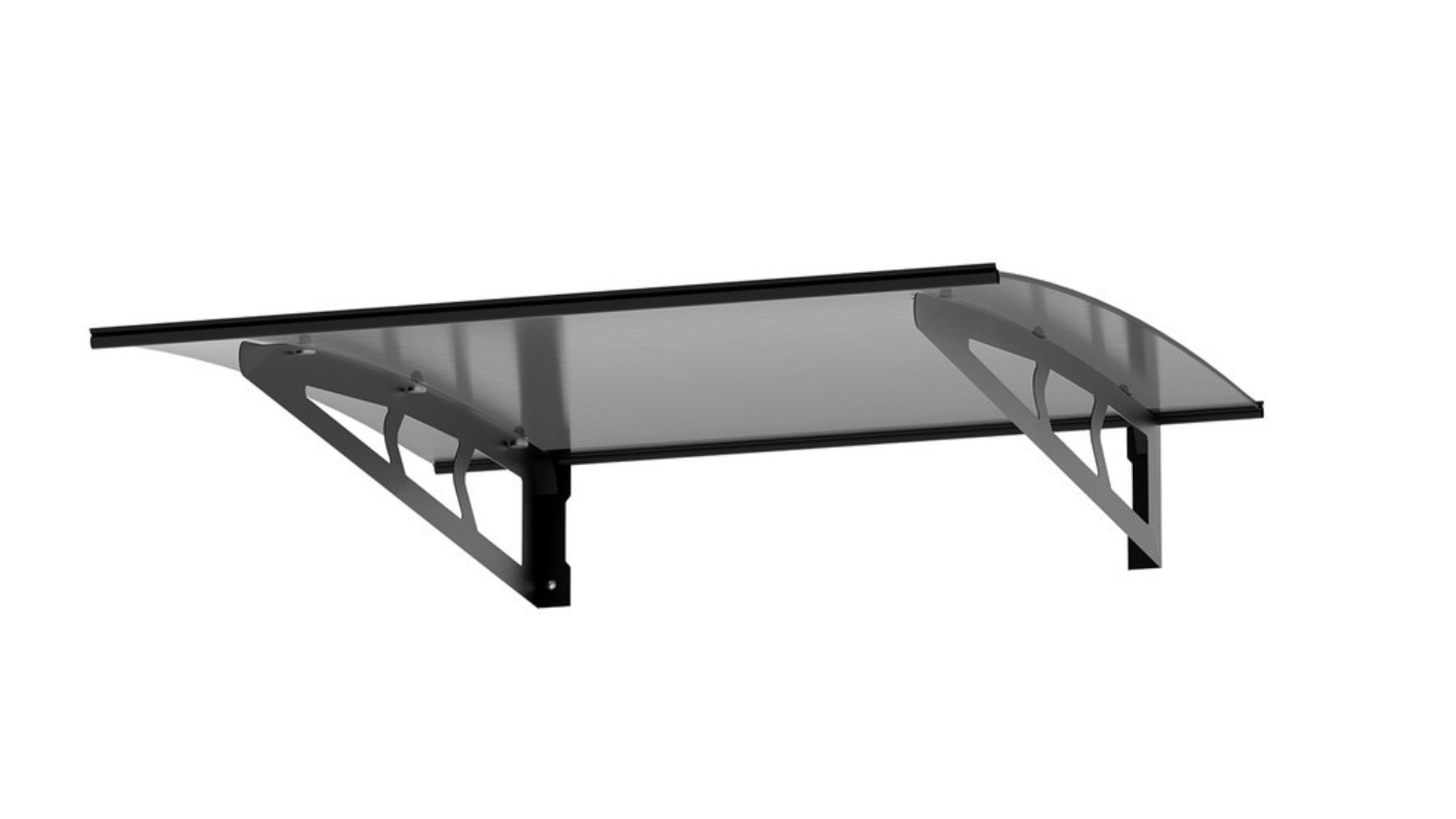 Instahut Grey Canopy Solid Sheet Metal Frame Window Door Awning - 1 x 1metre