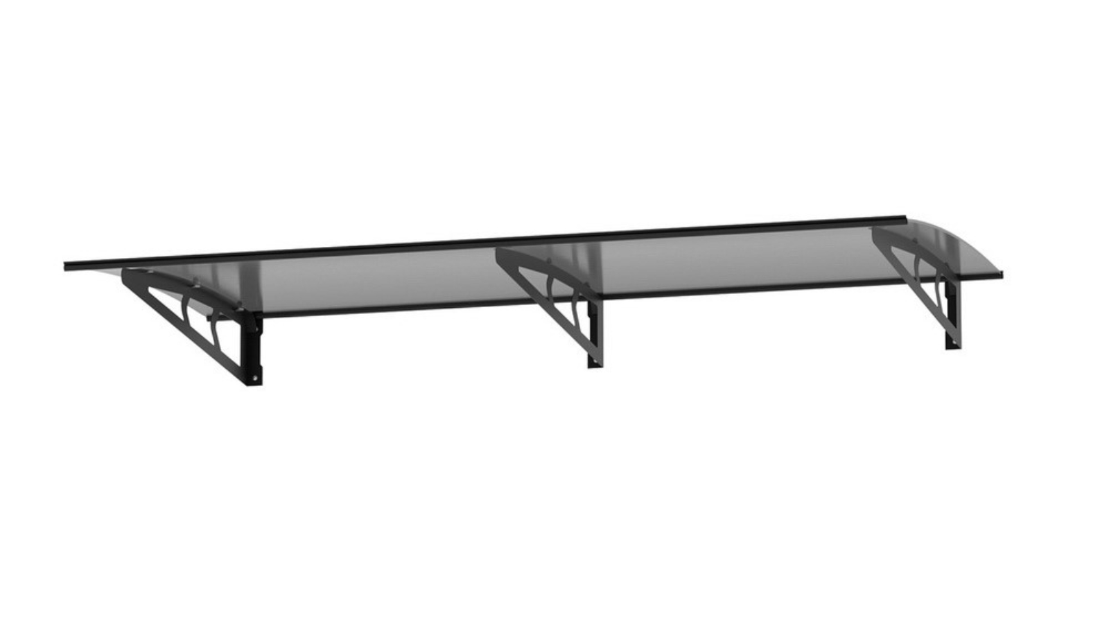 Instahut Grey Canopy Solid Sheet Metal Frame Window Door Awning