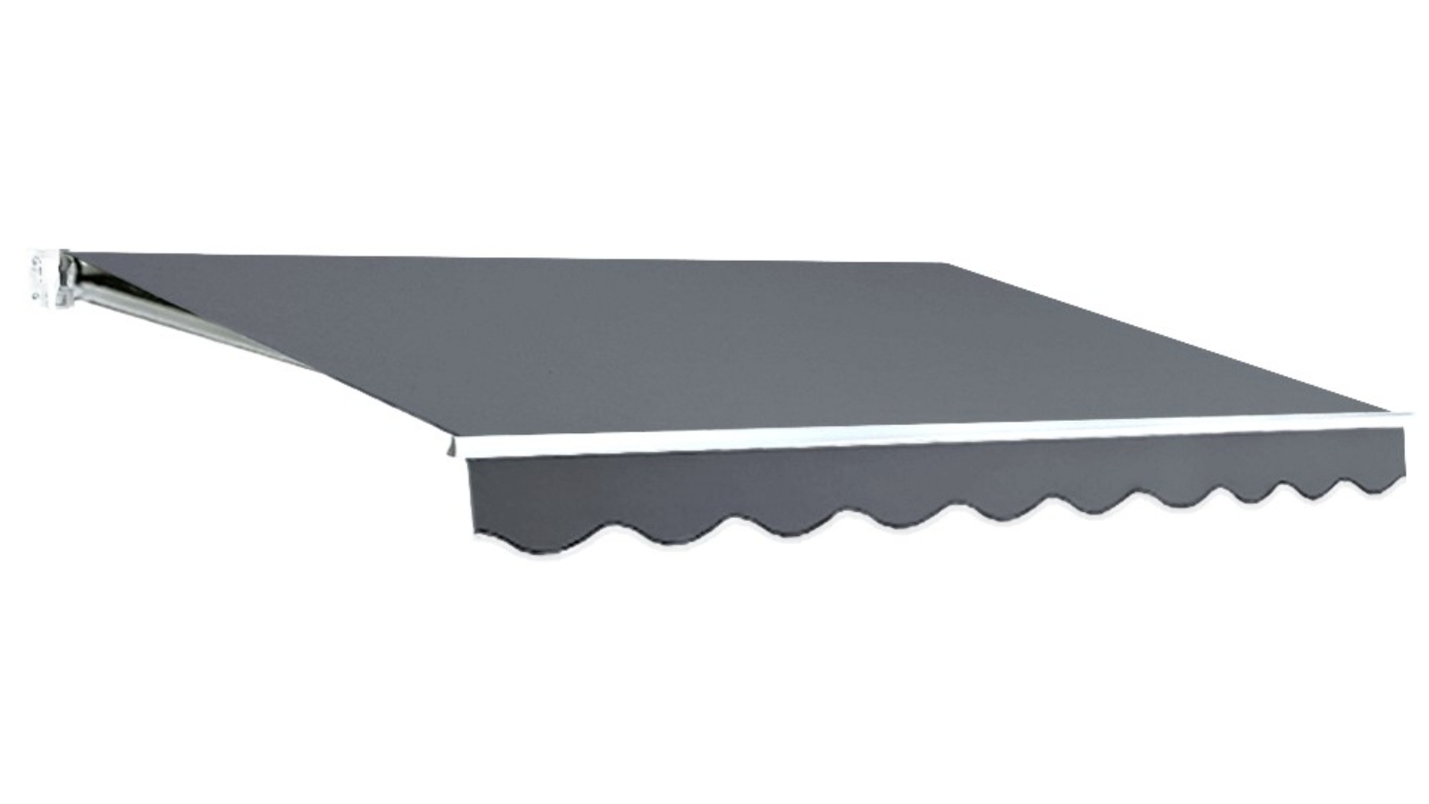 Instahut Grey Outdoor Folding Arm Awning - 2.5 x 2 Metre