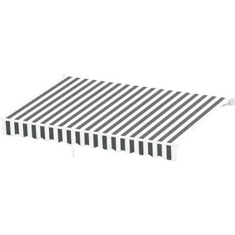 Instahut 3mx2.5m Retractable Awning - Grey White