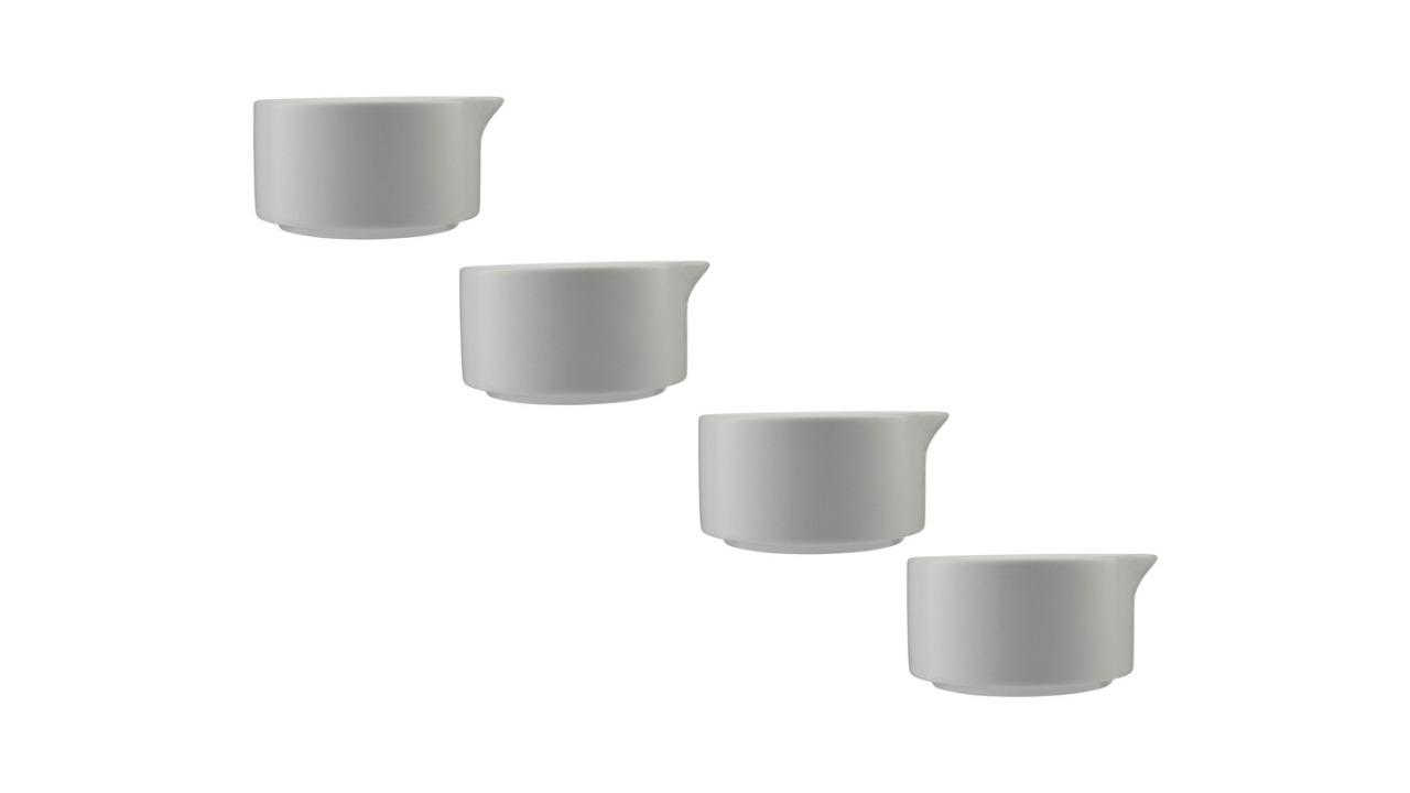 Maxwell & Williams 4 Piece Porcelain White Sauce Dish Pourer - 80ml