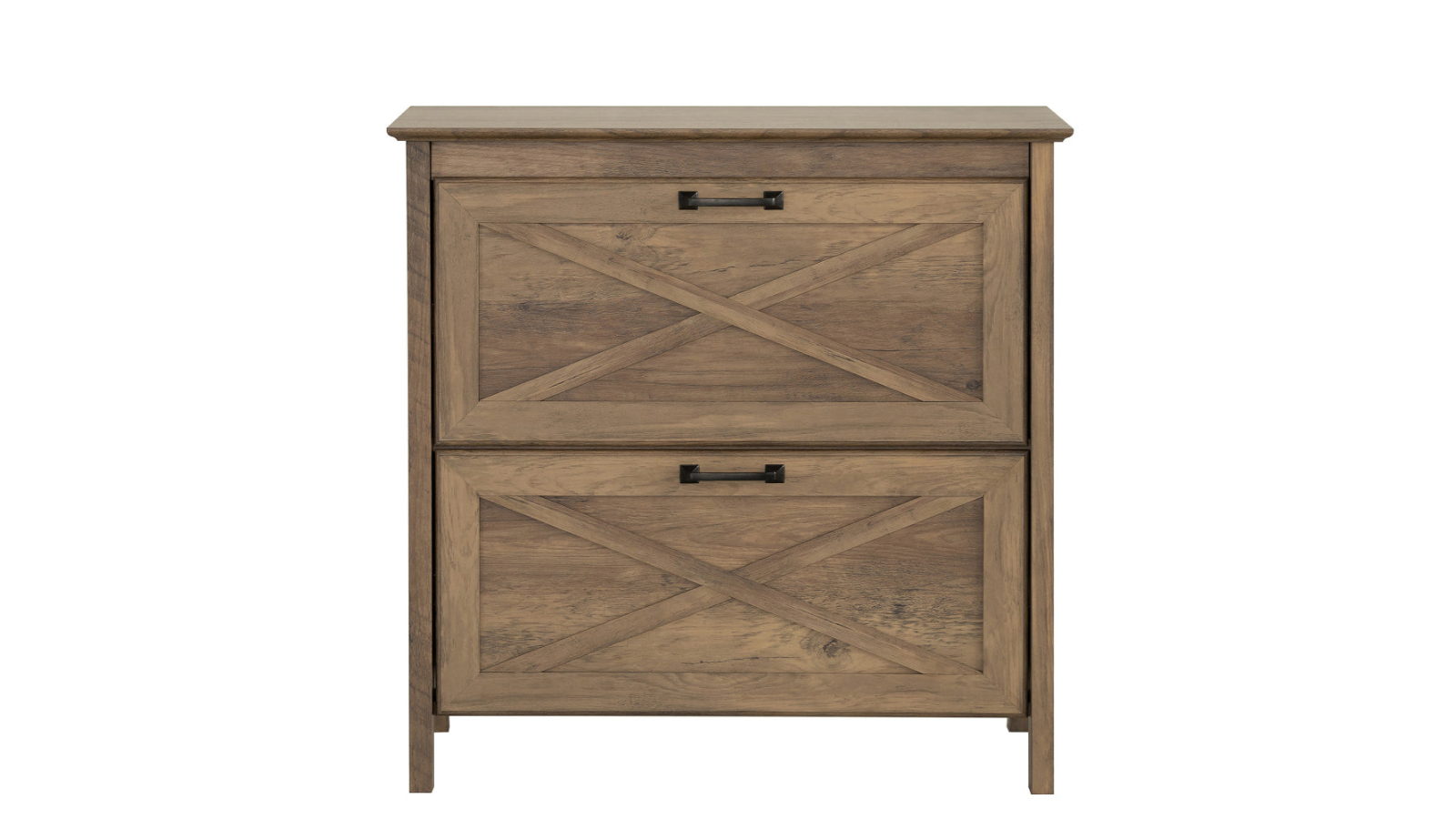 Maestro Furniture Axel 2-Drawer Office Cabinet - Rustic Oak