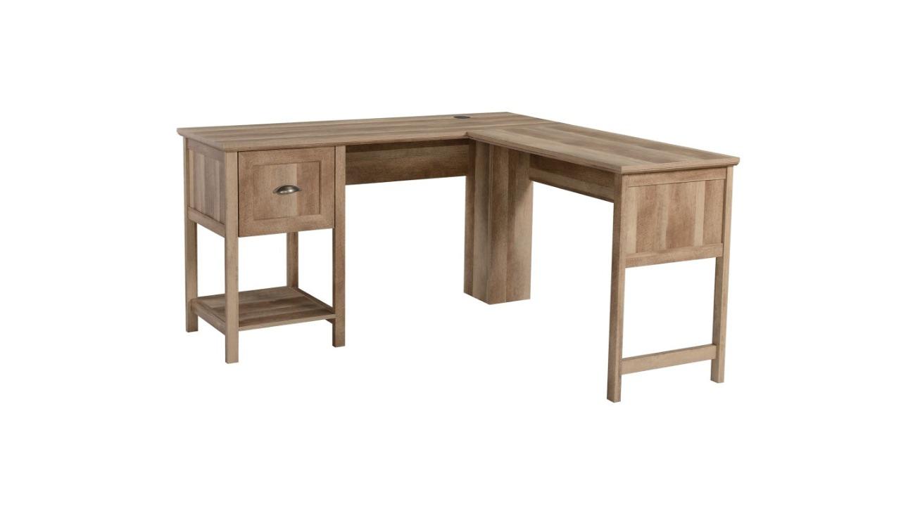 Maestro Furniture Axel L-Shaped Corner Office Desk - Rustic Oak