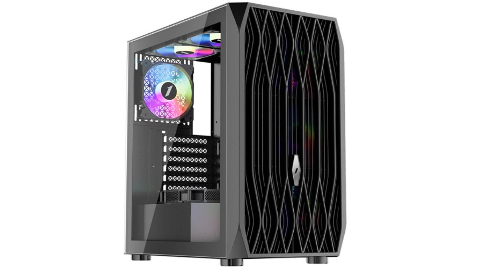 1st Player AY7 ATX M-ATX ITX PC Gaming Case - Black
