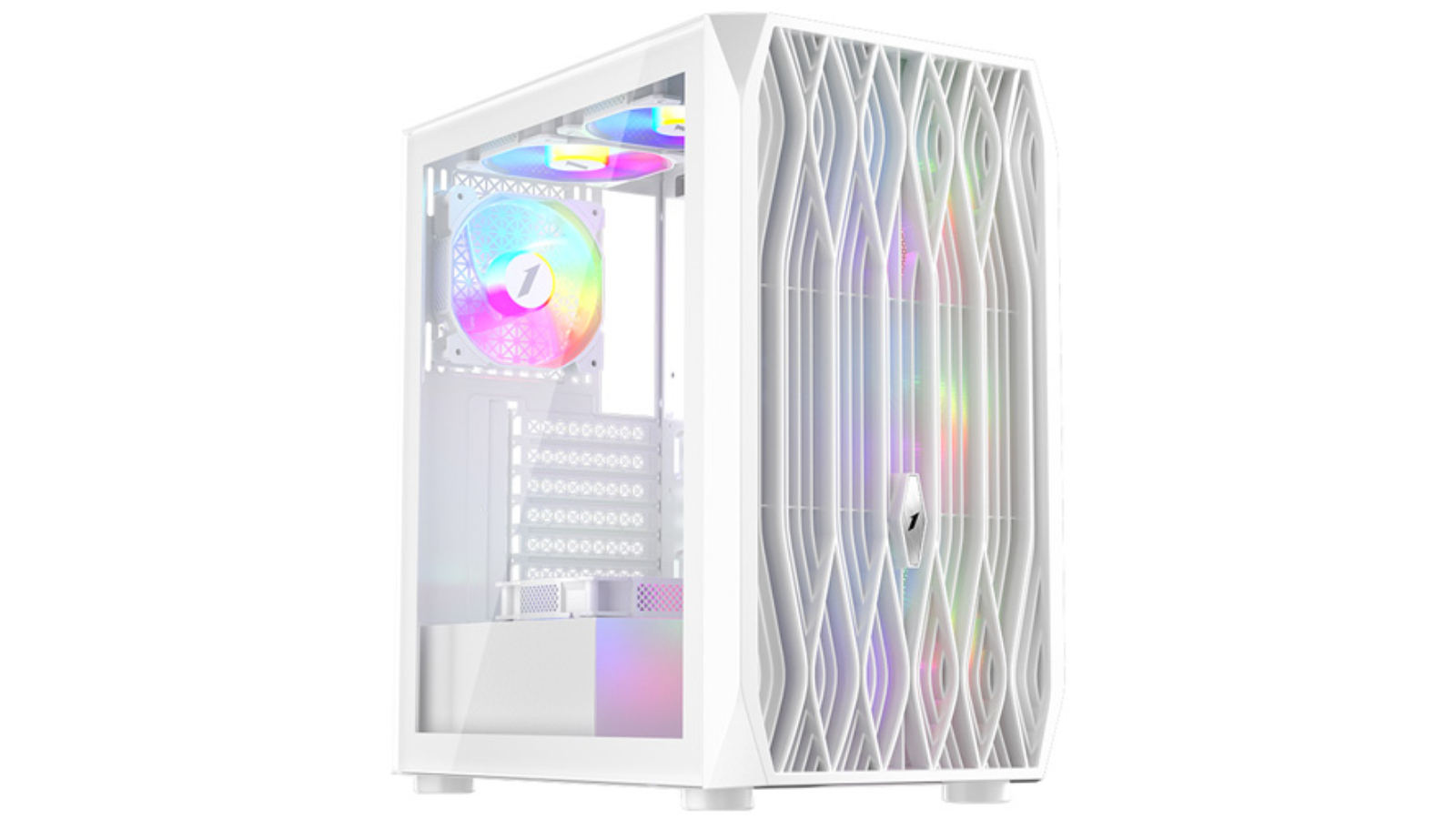 1st Player AY7 ATX M-ATX ITX PC Gaming Case - White