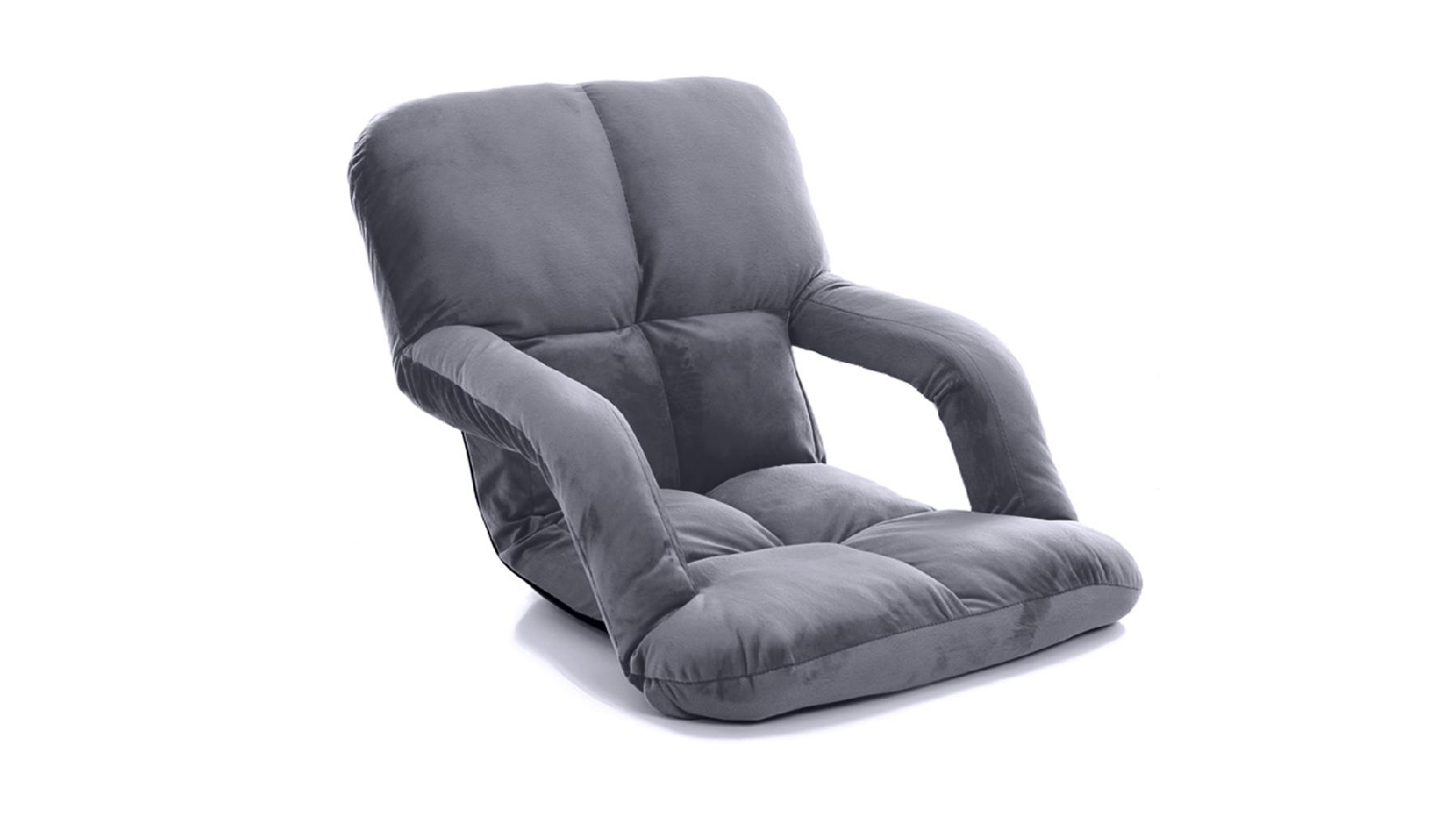 Soga Floor Recliner Lazy Chair with Armrest Grey Harvey Norman