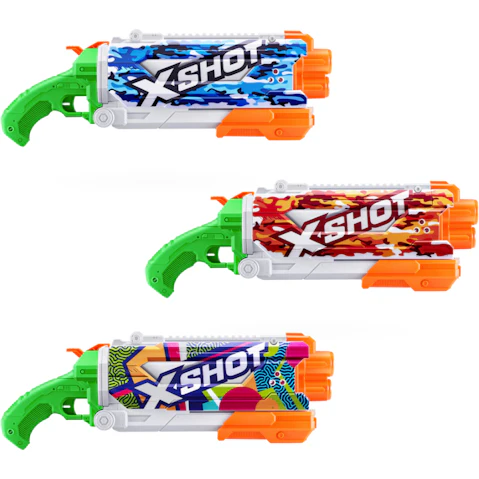 Zuru Assorted X-Shot Fast Fill Skins Water Gun Pump Action Kids Toy