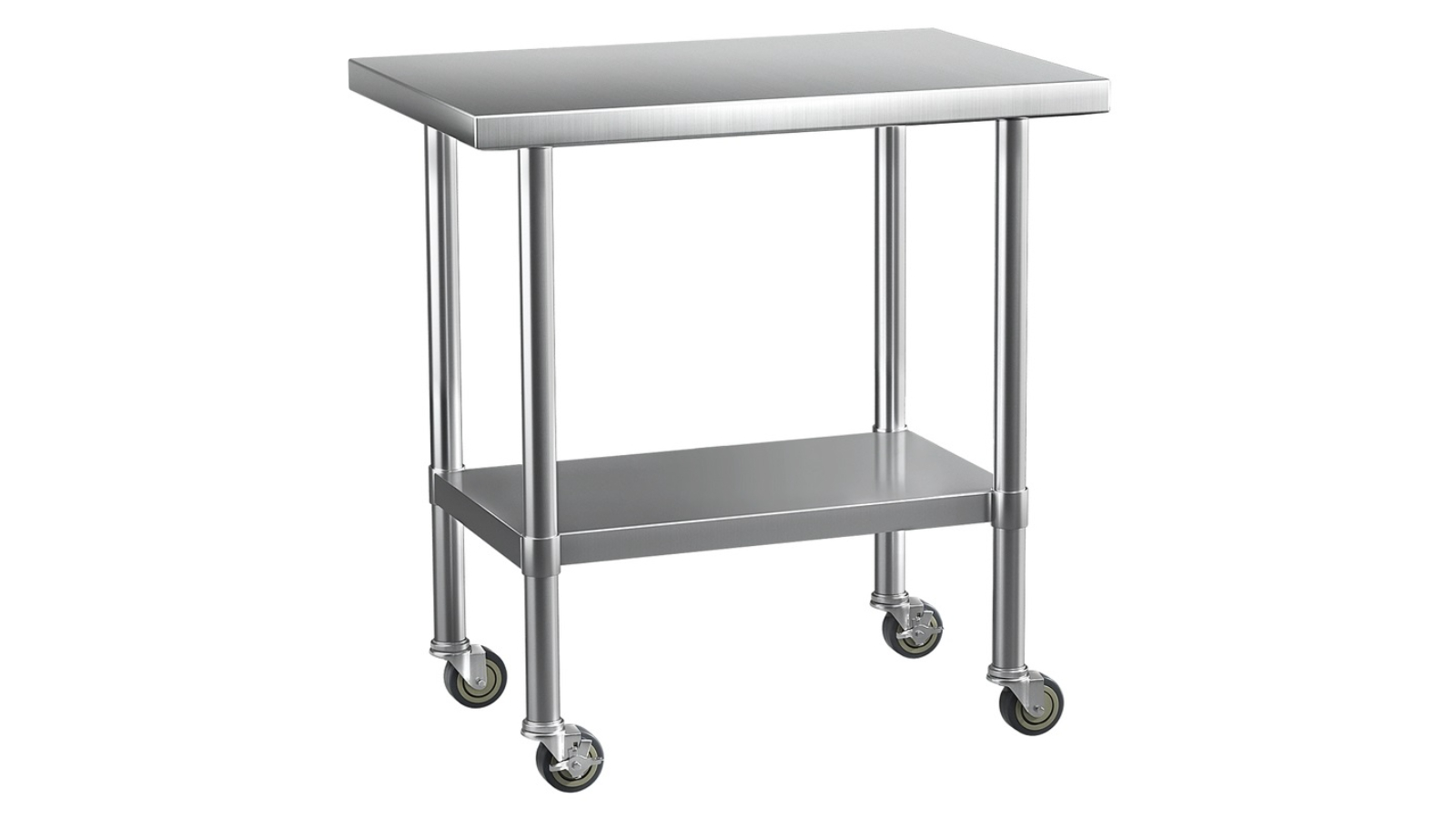 Cefito Stainless Steel Kitchen Bench with Wheel - 91 x 61cm