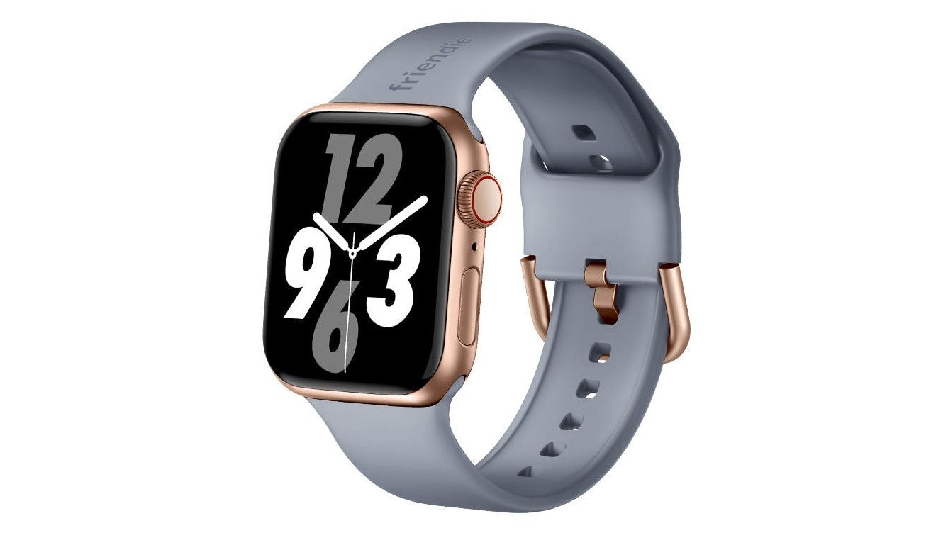 Friendie 38mm Silicone Band The Byron - Grey Gold