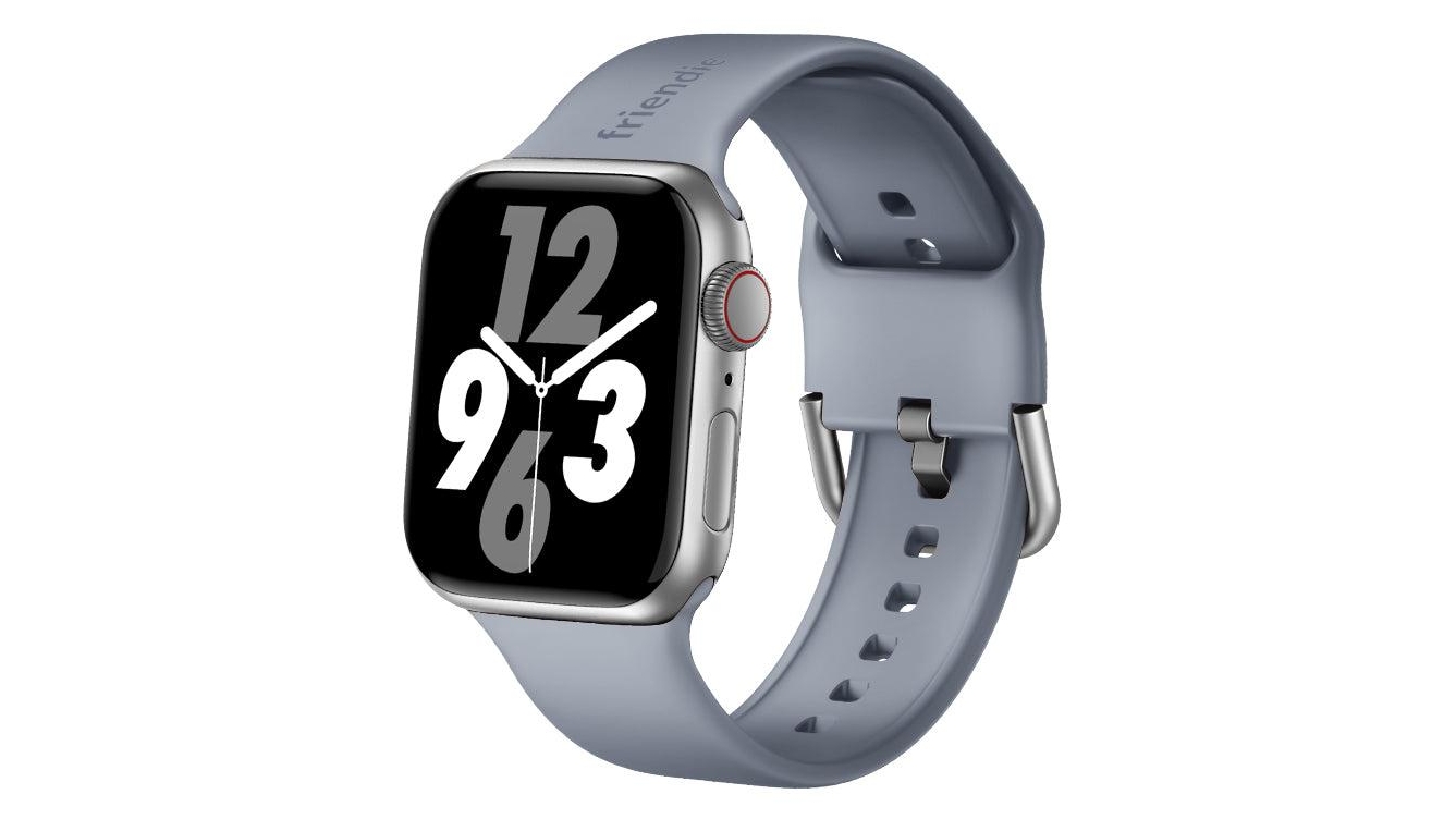 Friendie 38mm Silicone Band The Byron - Grey Silver