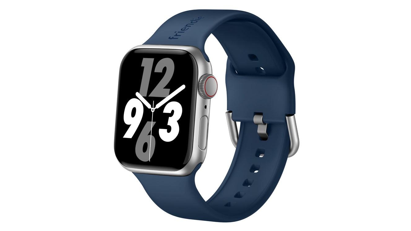 Friendie 42mm The Byron Silicone Band - Navy Silver