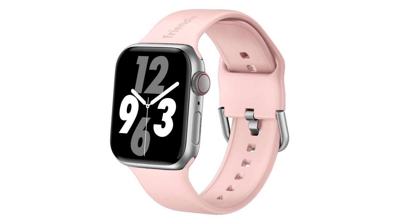 Friendie 38mm The Byron Silicone Band - Rose Silver