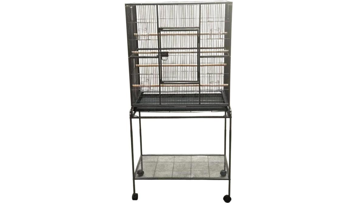 YES4PETS Bird Cage Budgie Perch Castor Wheel