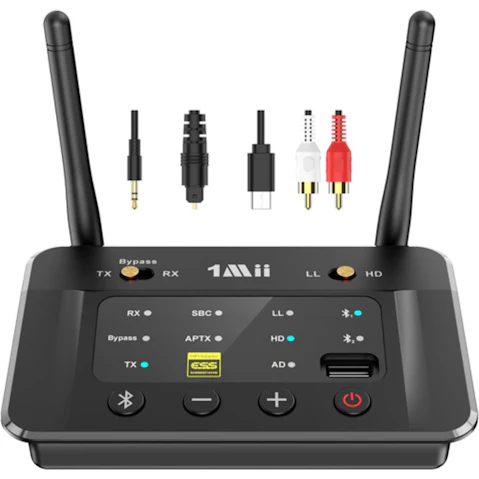 1Mii B03S Bluetooth 5.3 Transmitter and Receiver with Audiophile DAC