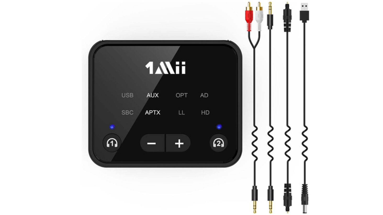 1Mii B06T6 Bluetooth 5.3 Transmitter to 2 Wireless Headphone