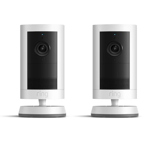 Ring Outdoor Camera Plus 2K Battery Powered 2-Pack Security Camera - White