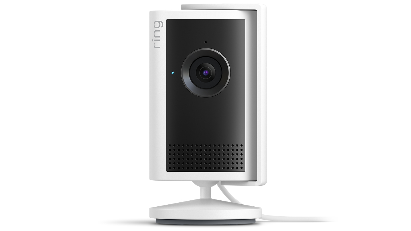 Camera Plugged In Ring Indoor Camera Plus 2K Plug-In Security Camera - White | Harvey Norman