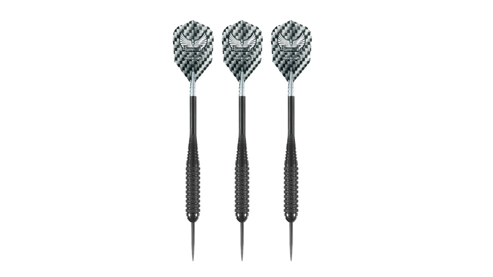 Harrows 3 Piece Black Arrow Brass Steel Tip Dart