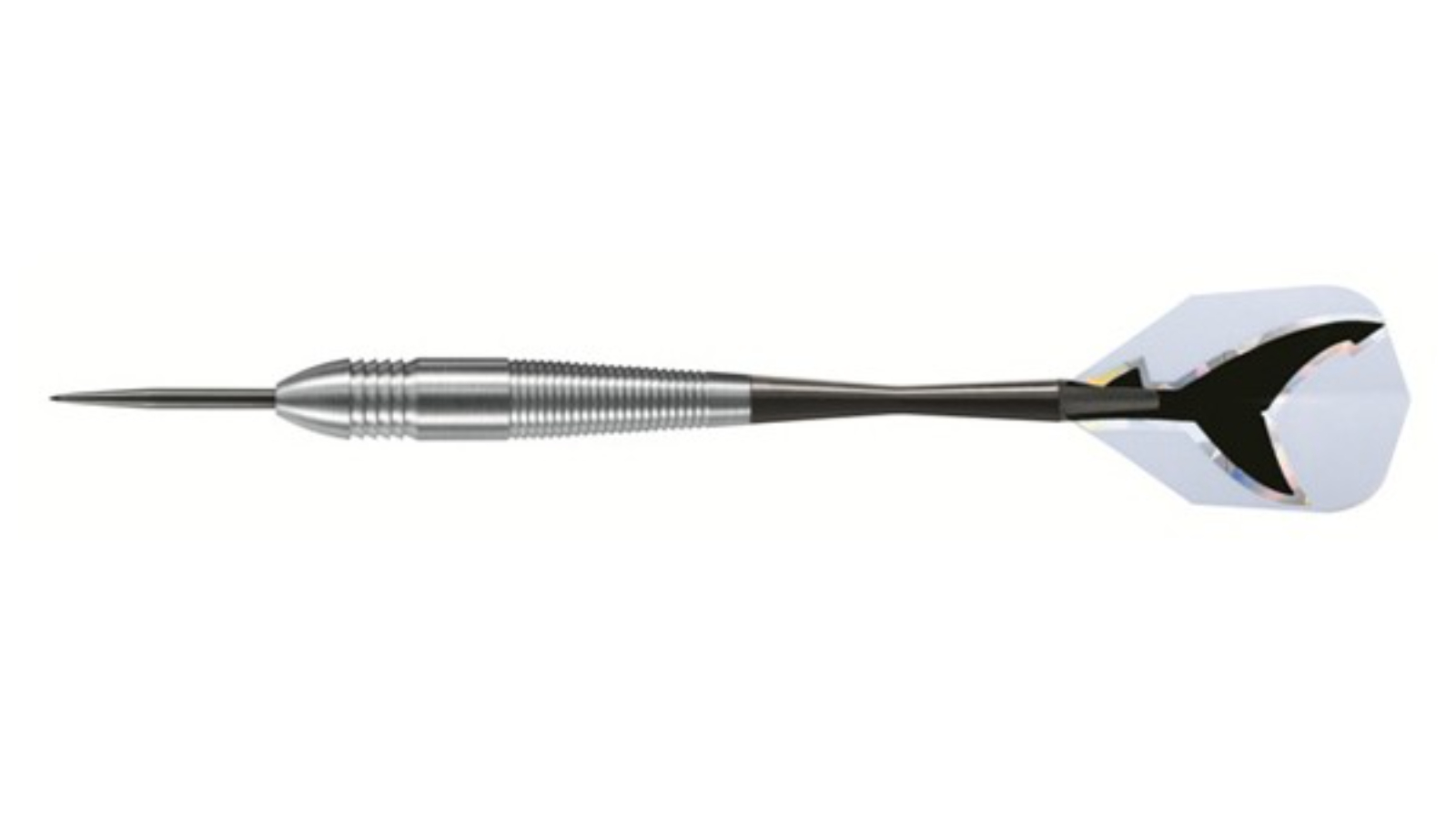 Harrows 21g Steel Tip Shark Hologram Flight Tungsten Look Dart - Silver