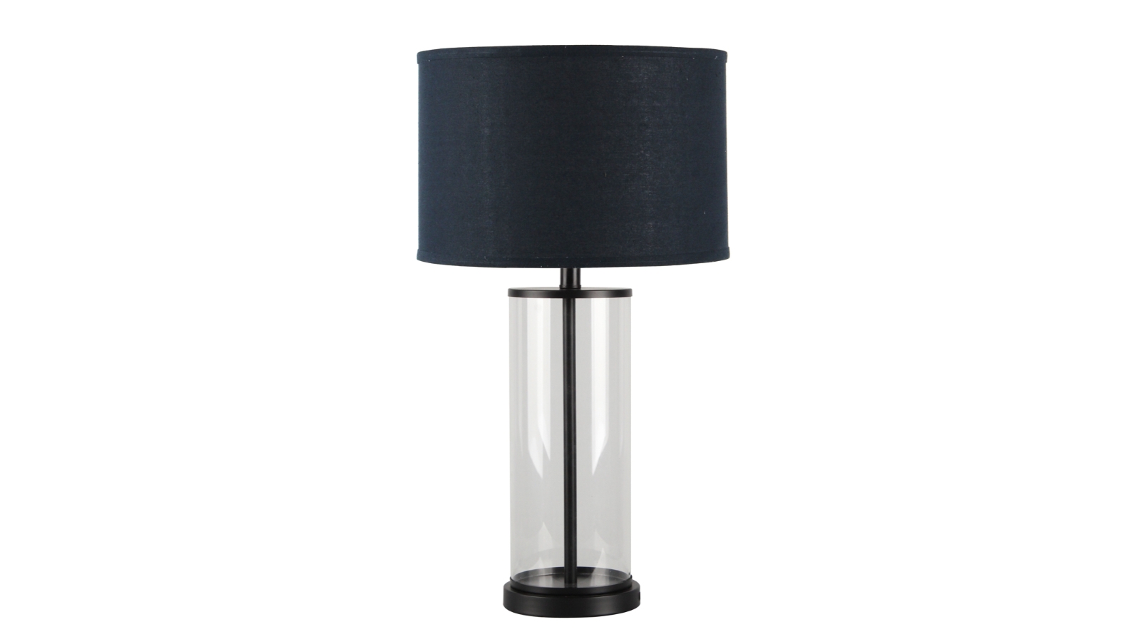 Cafe Lighting & Living Left Bank Table Lamp - Black with Navy Shade
