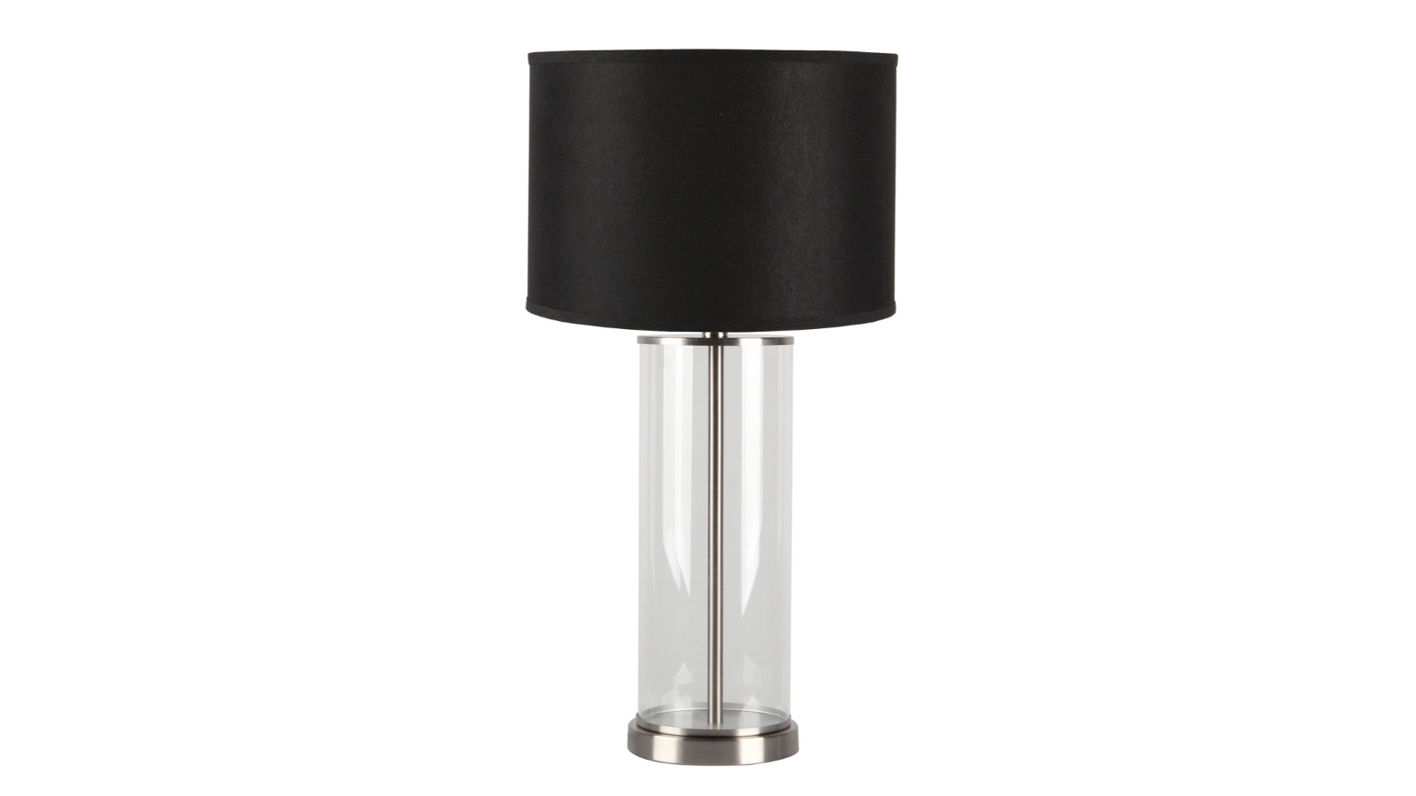 Cafe Lighting & Living Left Bank Table Lamp - Nickel with Black Shade