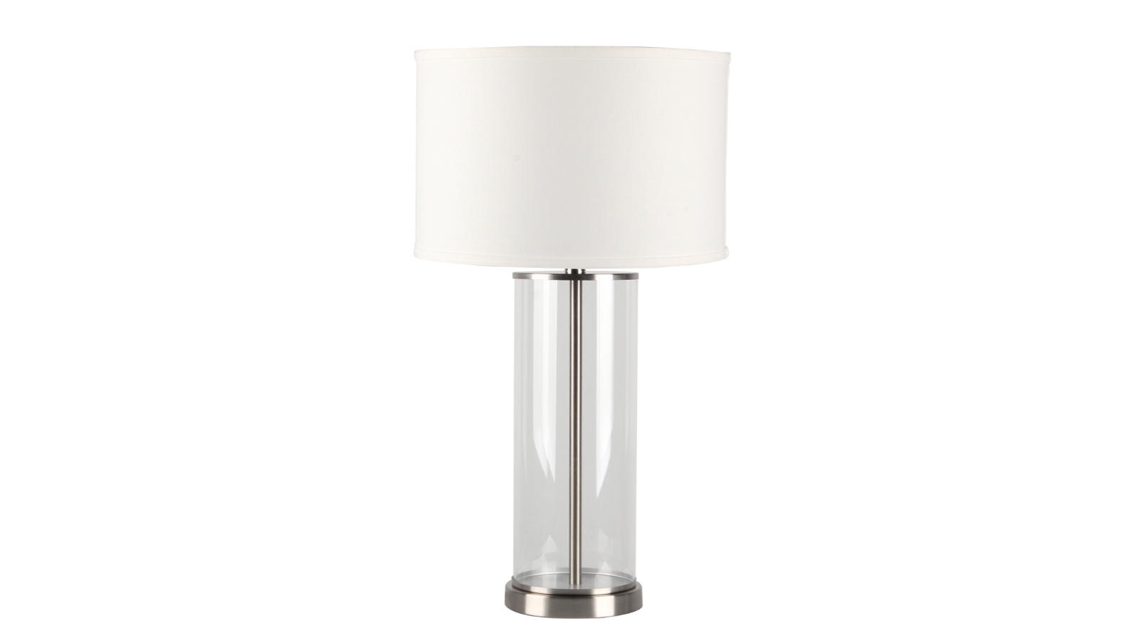 Cafe Lighting & Living Left Bank Table Lamp - Nickel with White Shade