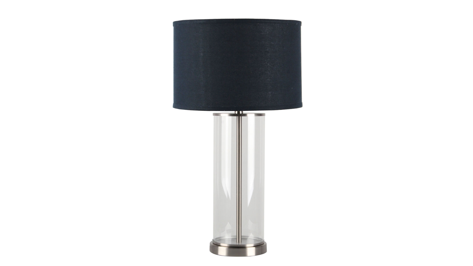 Cafe Lighting & Living Left Bank Table Lamp - Nickel with Navy Shade